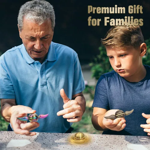 Vista 2 de Umnodobn Fidget Spinner de Mano de Latón para Niños y Adultos, Juguetes Giratorios de Dedo de Metal para Aliviar la Ansiedad, Reducir
