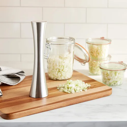 Vista 8 de Farm to Table Tamper de acero inoxidable/chucrut/Kimchee Pounder Tamper, 10" Kraut Pounder Sauerkraut Making Essential Durable Stainless Steel