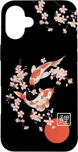 Vista 23 de Cherry Blossom Koi Carp Fish Japanese Sakura Graphic Art Case for iPhone 17