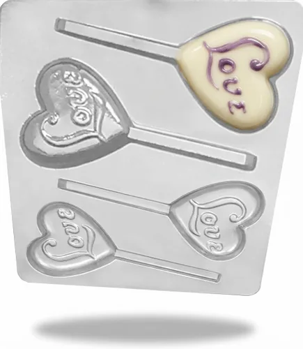 Vista 5 de Molde de caramelo de chocolate Love on a Heart Lollipop 218