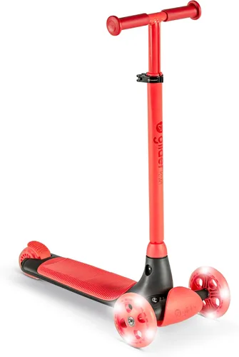 Vista 7 de Yvolution Y Glider Air Scooter para niños, patinete de 3 ruedas para niños pequeños, altura ajustable en 4 posiciones, inclínate para dirigir