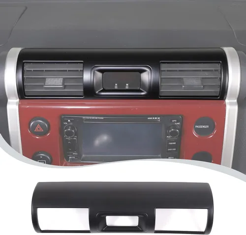 Vista 11 de Cubierta decorativa de marco de salida de aire con control central de acrilonitrilo butadieno estireno para Toyota FJ Cruiser 2007-2021