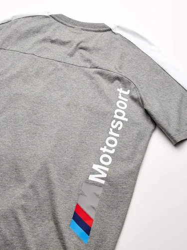 Vista 3 de PUMA Camiseta BMW Motorsport T7 para hombre Gris medio jaspeado