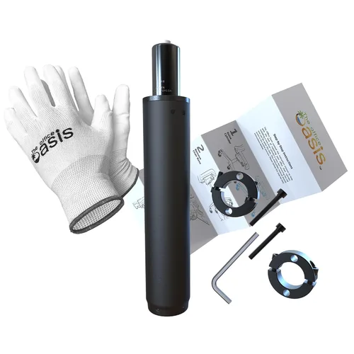 Vista 6 de Reemplazo del cilindro de silla de oficina (como se ve en PBS) – Pistón de elevación de gas neumático resistente para sillas de escritorio y sillas