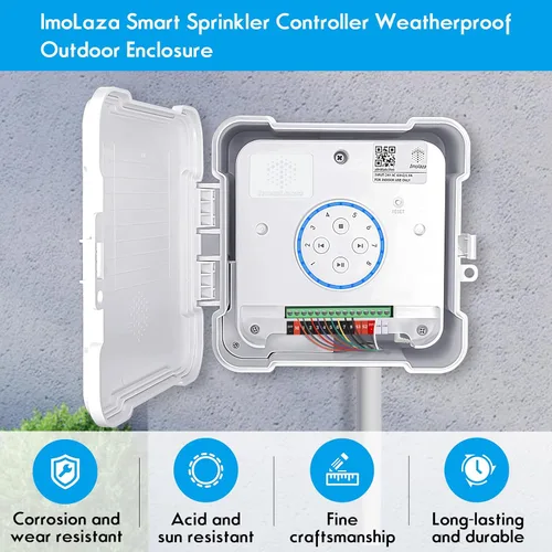 Vista 3 de Caja de Controlador de Riego Impermeable Imolaza, Recinto Exterior a Prueba de Clima para Controladores de Riego Imolaza, Compatible con 4 Zonas, 6