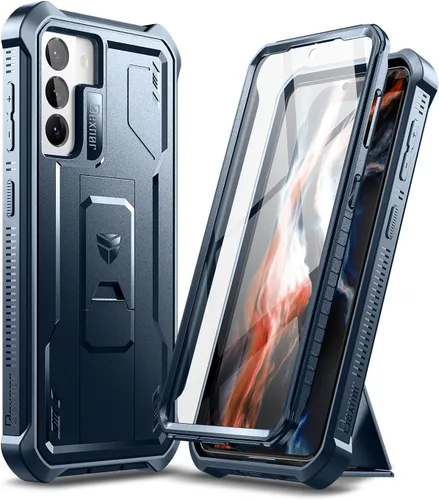 Vista 9 de Dexnor Funda para Samsung Galaxy S21+ Plus, [Protector de pantalla y soporte integrados] Protección de grado militar pesado a prueba de golpes