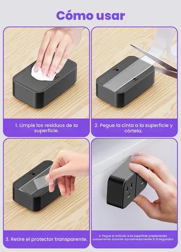 Vista 4 de Cinta de doble cara mejorada de alta resistencia, cinta adhesiva de doble cara nano extra grande, cinta adhesiva de pared para póster transparente