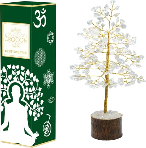 Vista 13 de Crocon® Bonsái de árbol de cristal curativo de cornalina, decoración de escritorio para mujer, decoración de habitación y oficina, regalo