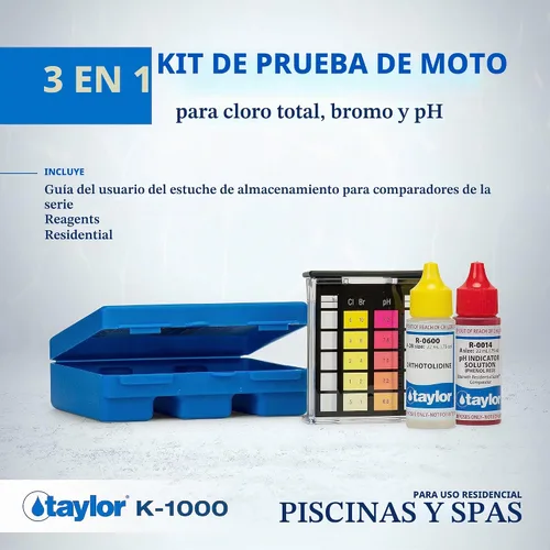 Vista 2 de Taylor K-1000 Kit de prueba residencial básico para piscina y spa