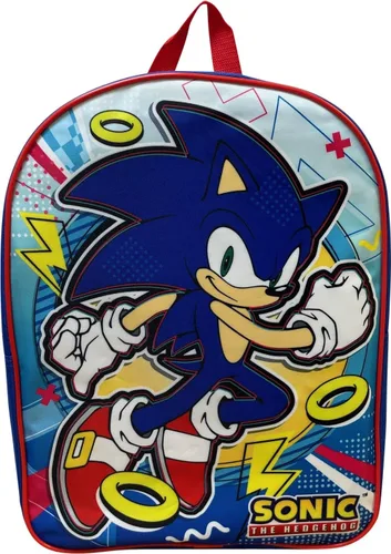Vista 2 de Ruz Sonic The Hedgehog - Mochila escolar con licencia para niños de 15 pulgadas (Sonic I)