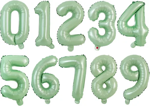 Vista 50 de TONIFUL Globos grandes de 50 pulgadas con números dorados del 0 al 9, globo digital grande de Mylar número 8 digital ocho para fiestas