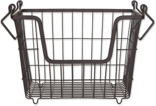 Vista 17 de DII - Cubo de almacenamiento de alambre de metal, pequeño, 11 x 11 x 6 pulgadas, negro