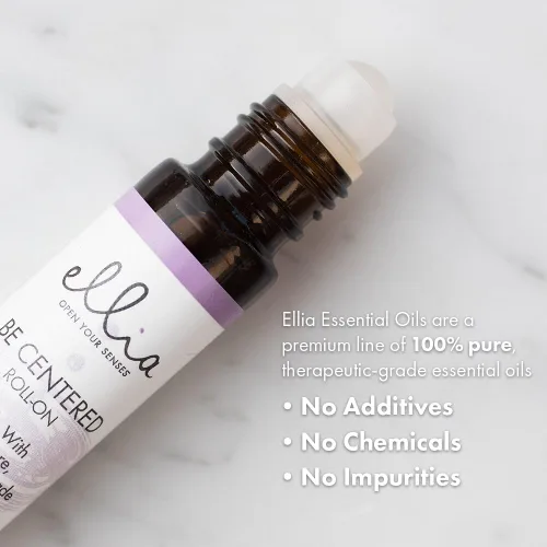 Vista 4 de Ellia Aceite esencial Roll-On Mezcla Be Centrered 0.3 fl oz, 100% puro, grado terapéutico, 0.3 fl oz Roll On