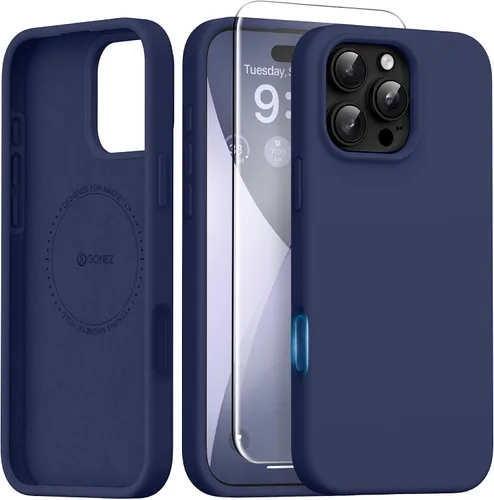 Vista 146 de GONEZ Funda magnética para iPhone 12 Case / 12 Pro Case, compatible con MagSafe, [protector de pantalla + protector de lente de cámara], funda