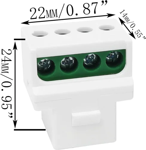 Vista 2 de 6PCS RJ11 Tornillo Jack CAT3 Teléfono Keystone Jack Teléfono Cuatro Núcleos Módulo, Blanco