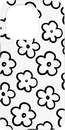 Vista 13 de Funda para iPhone 11 Pro Max con diseño de flores silvestres en blanco y negro
