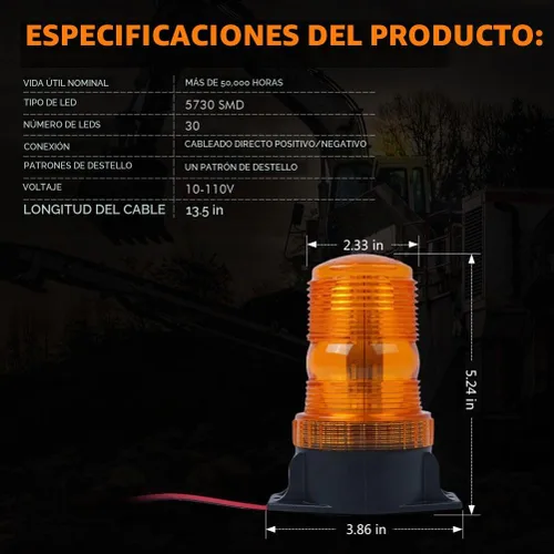 Vista 7 de Luz de emergencia Xprite, luz indicadora, baliza de emergencia intermitente de 30 LED estroboscópica de 15 W, para techo de autobús, camión, auto