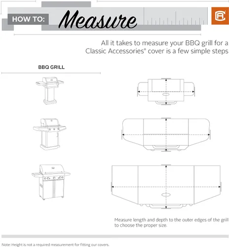 Vista 8 de Classic Accessories Cubierta para parrilla de barbacoa resistente al agua de 80 pulgadas
