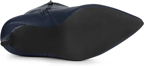 Vista 5 de Allegra K Botas altas hasta la rodilla con tacón de aguja y punta puntiaguda para mujer