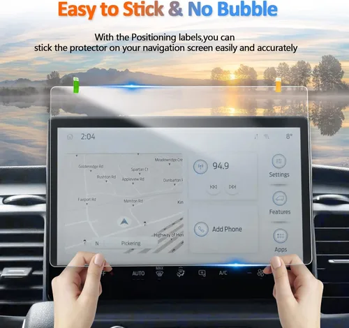 Vista 6 de CDEFG Protector de pantalla para Ford Transit 2022-2025 2026 – 12 pulgadas, 2 piezas de nano láminas, accesorios de pantalla táctil de tránsito