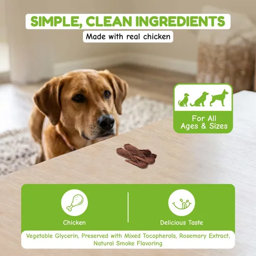 Vista 5 de Loving Pets Natural Value All Natural Soft Chew Chicken Tenders - Golosina para perros, 14 onzas
