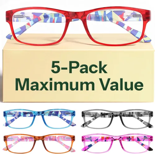 Vista 6 de Gaoye 1.25 - Gafas de sol para hombre para todo el día, lectores de computadora con protección de luz azul, paquete económico