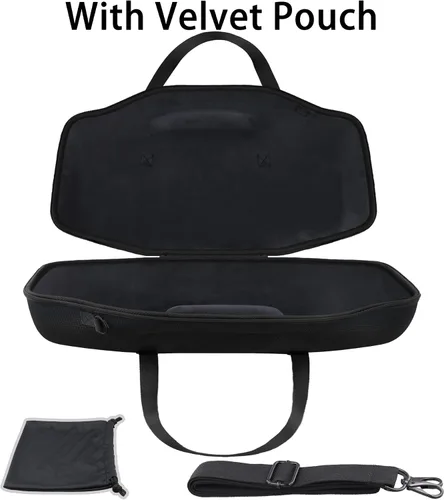 Vista 2 de co2CREA Funda de viaje rígida de repuesto para altavoz Bluetooth portátil impermeable JBL Boombox 4 (funda negra)
