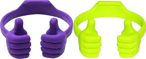 Vista 16 de Honsky Soporte para Teléfono Celular Paquete de 2, Soporte Perezoso para Teléfono Thumbs Up, Base Flexible Ajustable Universal para Todos los Negro