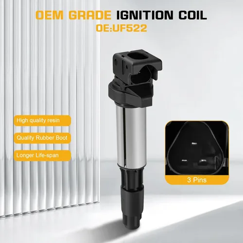 Vista 3 de QYL Paquete de 6 bobinas de encendido compatibles con BMW 120I 320I 325CI 325XI 325I 330I 330XI 530I 545I 550I 645CI 745I 745LI X5 Z4 760LI M3 Z3