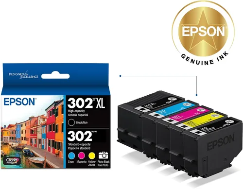 Vista 2 de Epson T302XL-BCS Claria Premium - Cartucho de tinta de alta capacidad, negro y capacidad estándar, negro y color fotográfico (CMYPB) (paquete de 2)