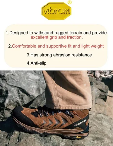 Vista 5 de ROCKROOSTER - Botas de senderismo impermeables con punta suave Williamsburg