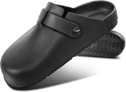 Vista 18 de KEMISANT Zuecos para Mujeres, Cómodas Sandalias Mules Pantuflas Zapatos de Enfermera y Jardín Unisex para Hombres Soporte Acolchado