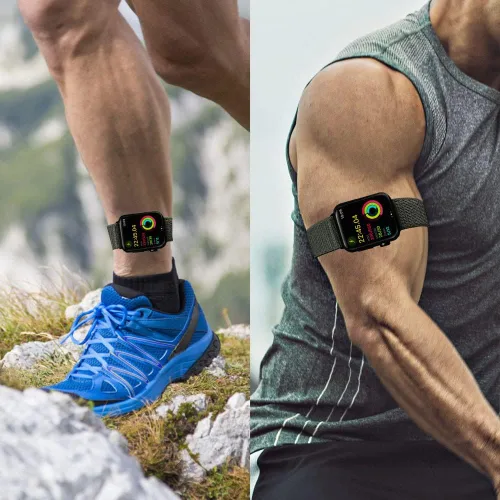 Vista 7 de IFCASE Paquete de 2 brazaletes deportivos de nailon para Apple Watch de 1.929 in 1.811 in 1.772 in 1.732 in 1.654 in 1.614 in 1.575 in iWatch Series