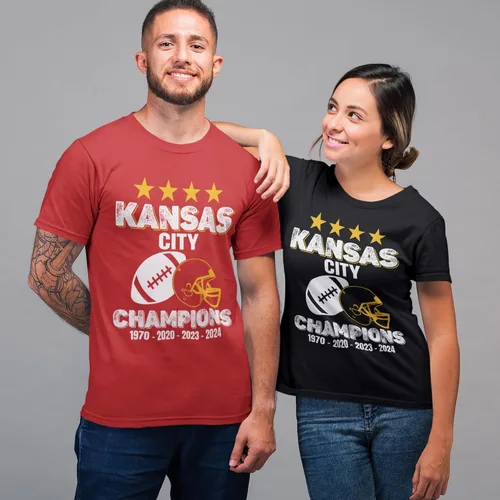 Vista 2 de Kansas City Champions 2023 - Camisa para mujer, camiseta de Kansas para mujer, camisetas de fútbol de Kansas