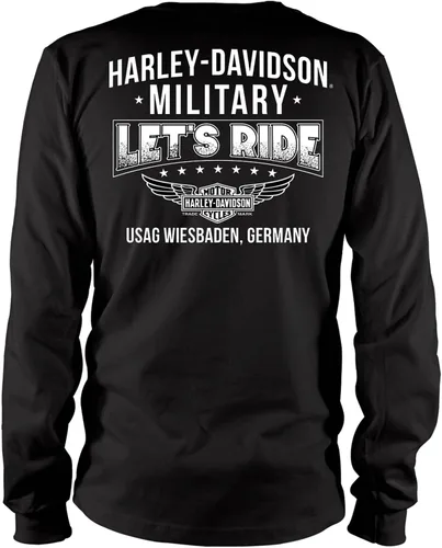 Vista 2 de Harley-Davidson Military - Camiseta de manga larga para hombre - Overseas Tour Patriot Eagle