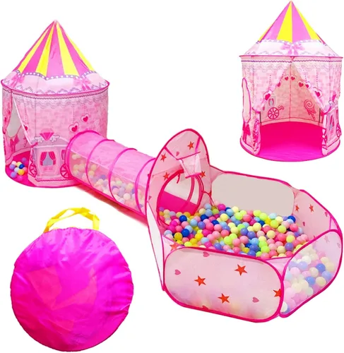 Vista 9 de 1 pieza Tienda de campaña de ingeniería para niños, piscina de pelotas para niños pequeños, casa de juegos plegable para interiores y exteriores