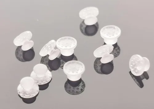 Vista 5 de Botones lingües de cerámica dentales compuestos ortodónticos transparentes Bondable Base redonda (paquete de 1)