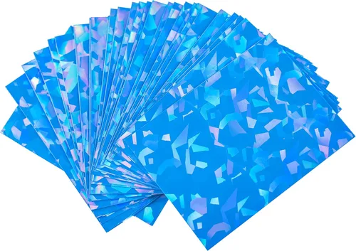 Vista 9 de 100 fundas holográficas negras para tarjetas, ajuste perfecto, fundas brillantes para tarjetas coleccionables, tamaño estándar, compatibles