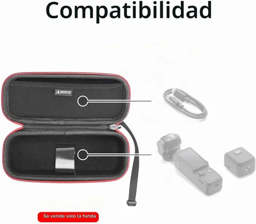Vista 3 de RLSOCO Estuche de transporte para DJI Osmo Pocket 4/Osmo Pocket 3 Creator Combo (solo funda)