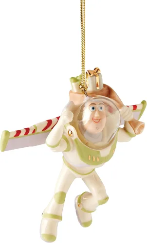 Vista 6 de Adornos de Lenox, adorno navideño de Rudolph y el elefante solitario, porcelana con acentos dorados y cordón para colgar para decoración del árbol