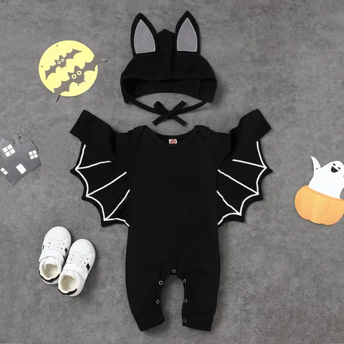 Vista 2 de My First - Traje de Halloween para bebé recién nacido, ropa de cosplay, disfraz de murciélago con capucha