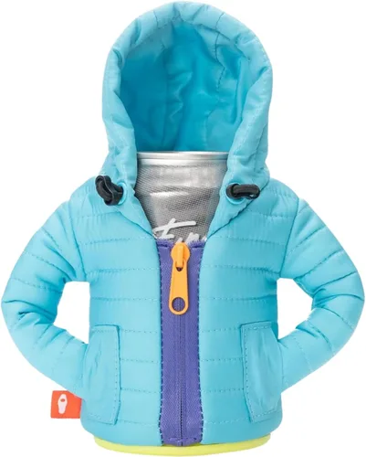 Vista 10 de Puffin - The Puffy Jacket - Enfriador de latas aislado de 12 oz I Botella de cerveza y soda aislante, mantiene las bebidas y bebidas frías - Negro