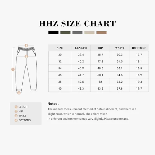 Vista 5 de HHZ Pantalones deportivos de algodón para hombre, casuales, holgados, para yoga, atléticos, para descansar, correr, pantalones de jersey para hombre