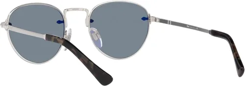 Vista 6 de Persol PO2491S - Gafas de sol redondas, PlateadoAzul claro