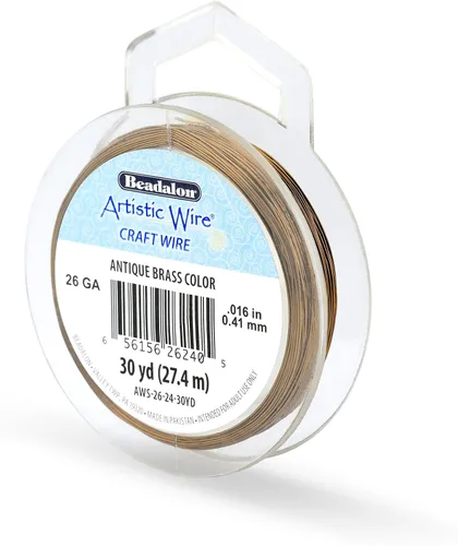 Vista 160 de Artistic Wire, Alambre de cobre de color chapado en plata de calibre 18, resistente al deslustre, amatista, 20 pies
