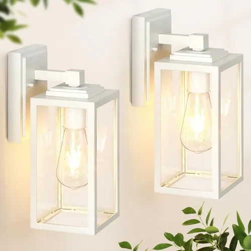 Vista 19 de VIANIS Luces de Pared para Exteriores, Luces de Porche Linterna para Exteriores, Accesorios de Iluminación para Exteriores Impermeables Negros