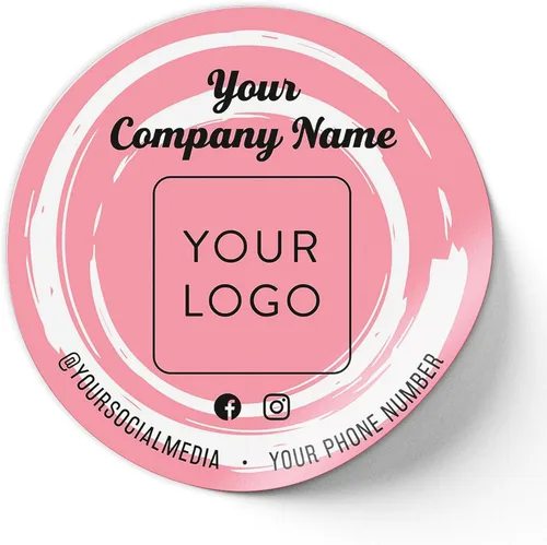 Vista 13 de Calcomanías de vinilo personalizadas con tu imagen, texto, diseño y logotipo. Etiquetas comerciales personalizadas impermeables para embalaje