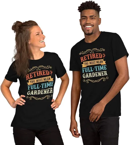 Vista 3 de Vintage Retirement Party Costume Gardener Retired Gift for Men Women 200423 S Black Tshirt