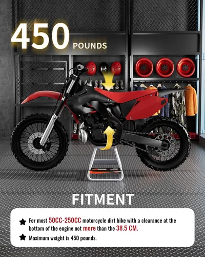 Vista 2 de JFG RACING Soporte para moto de motocross, universal desmontable recubierto en polvo antideslizante de acero para fuera de carretera MX de alta Negro