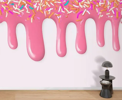 Vista 11 de Mural de pared Synthwave de onda de vapor retrowave rosa de gran brillo medio autoadhesivo autoadhesivo removible adhesivo adhesivo de pared